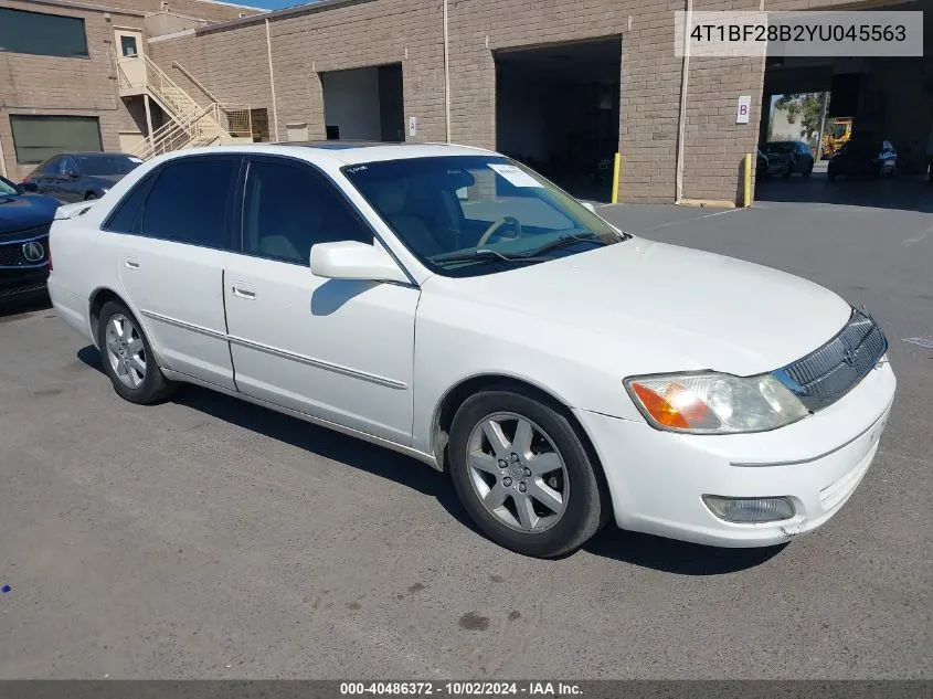 2000 Toyota Avalon Xls VIN: 4T1BF28B2YU045563 Lot: 40486372