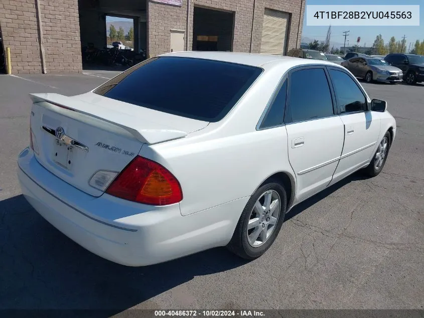 2000 Toyota Avalon Xls VIN: 4T1BF28B2YU045563 Lot: 40486372