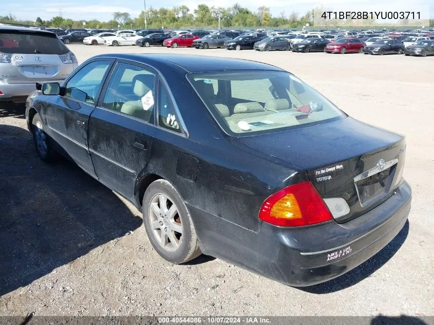 2000 Toyota Avalon Xls VIN: 4T1BF28B1YU003711 Lot: 40544086