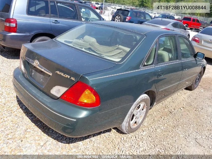 2000 Toyota Avalon Xl/Xls VIN: 4T1BF28B1YU008844 Lot: 40547903