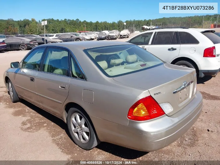 2000 Toyota Avalon Xls VIN: 4T1BF28BXYU073286 Lot: 40585526