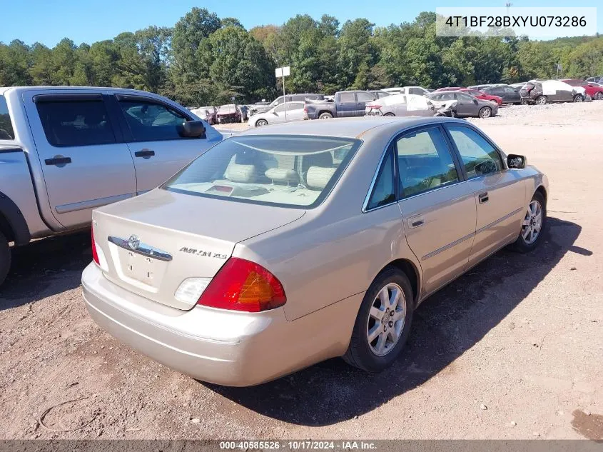 2000 Toyota Avalon Xls VIN: 4T1BF28BXYU073286 Lot: 40585526