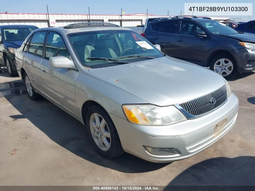 2000 Toyota Avalon Xls VIN: 4T1BF28B9YU103300 Lot: 40588143