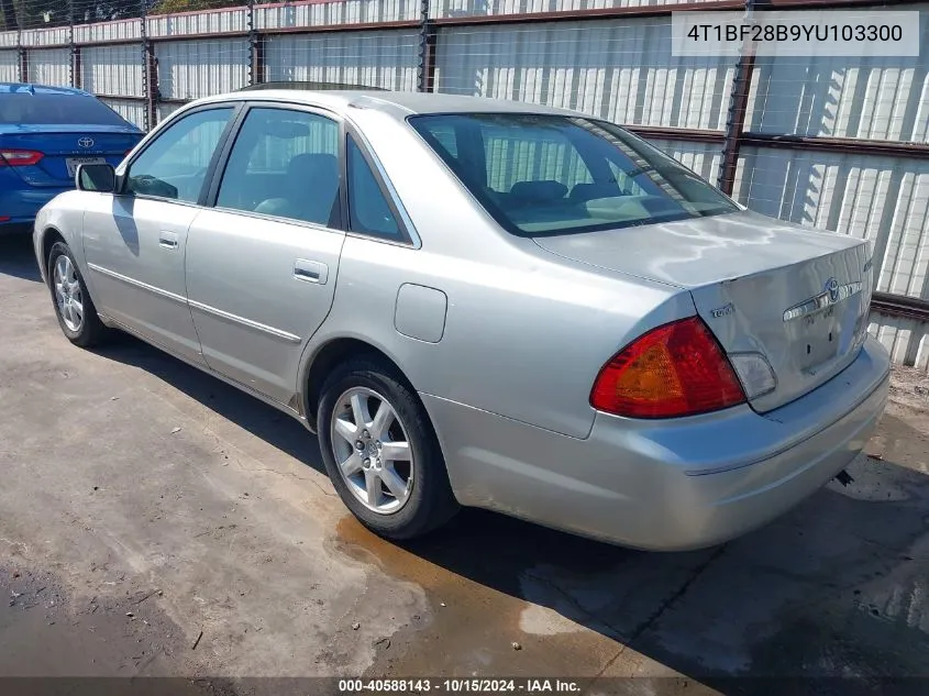 2000 Toyota Avalon Xls VIN: 4T1BF28B9YU103300 Lot: 40588143