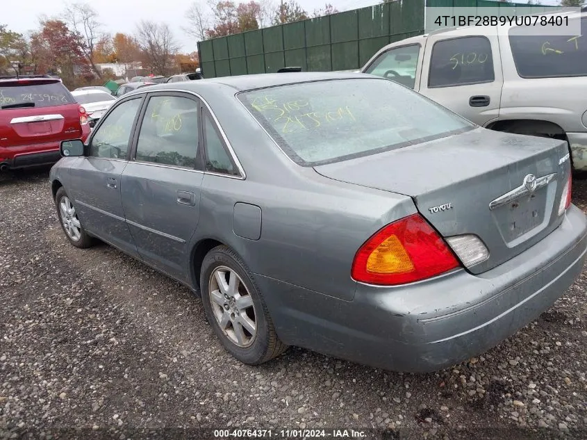 2000 Toyota Avalon Xls VIN: 4T1BF28B9YU078401 Lot: 40764371