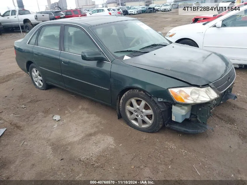 2000 Toyota Avalon Xl/Xls VIN: 4T1BF28B4YU111644 Lot: 40768570