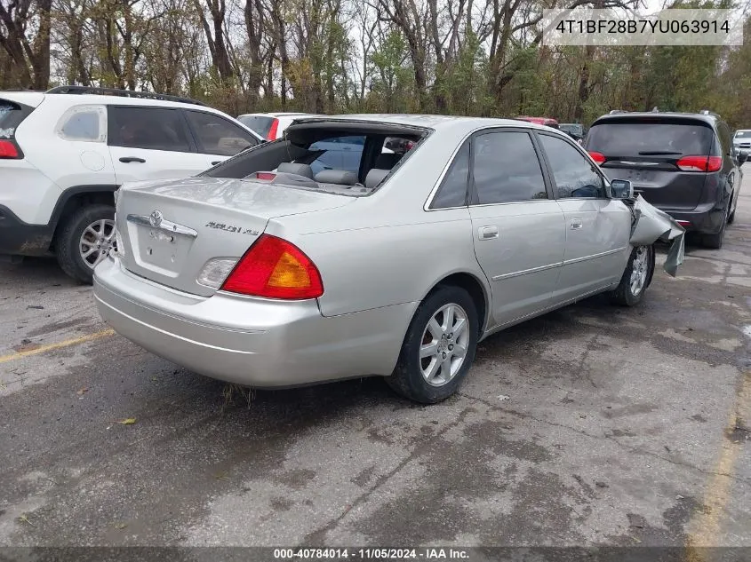 2000 Toyota Avalon Xls VIN: 4T1BF28B7YU063914 Lot: 40784014