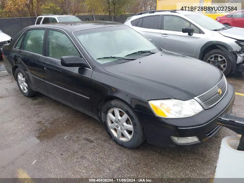 2000 Toyota Avalon Xls VIN: 4T1BF28B8YU027584 Lot: 40836205