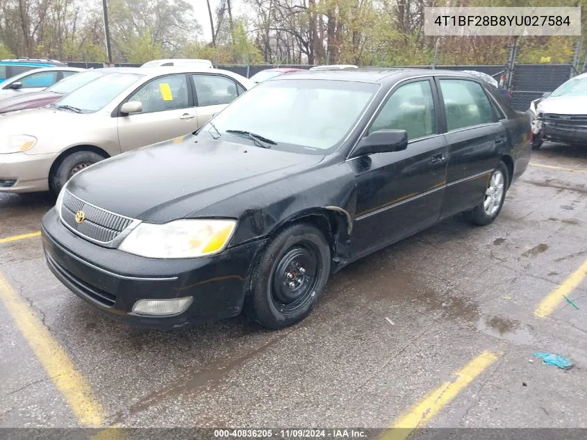 2000 Toyota Avalon Xls VIN: 4T1BF28B8YU027584 Lot: 40836205