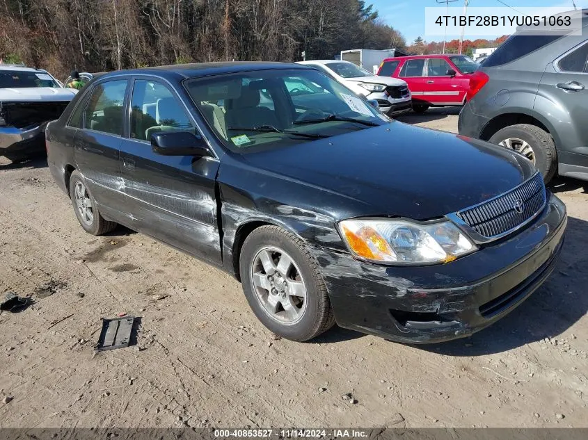 2000 Toyota Avalon Xl VIN: 4T1BF28B1YU051063 Lot: 40853527