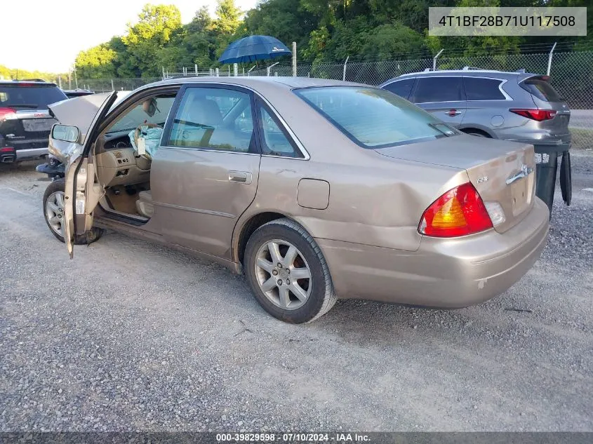 2001 Toyota Avalon Xls VIN: 4T1BF28B71U117508 Lot: 39829598