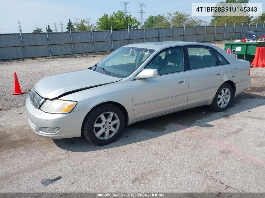 2001 Toyota Avalon Xls VIN: 4T1BF28B91U145343 Lot: 39936365