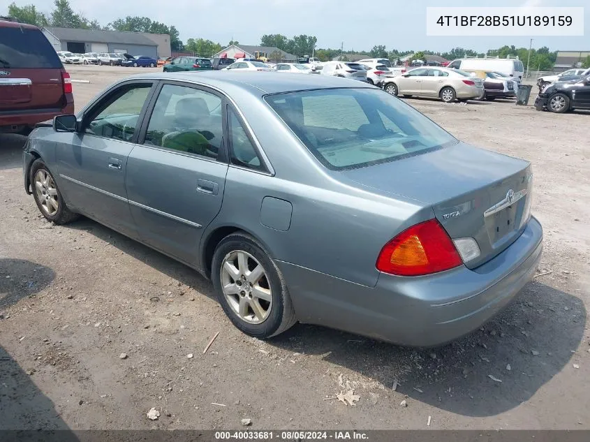 2001 Toyota Avalon Xls VIN: 4T1BF28B51U189159 Lot: 40033681