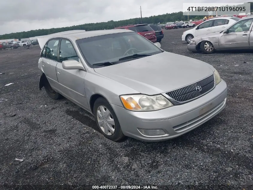 2001 Toyota Avalon Xl W/Bucket Seats/Xl W/Bench Seat/Xls W/Bucket Seats/Xls W/Bench Seat VIN: 4T1BF28B71U196095 Lot: 40072337