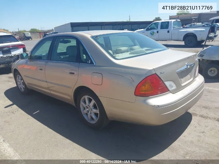 2001 Toyota Avalon Xls VIN: 4T1BF28B21U117769 Lot: 40122293