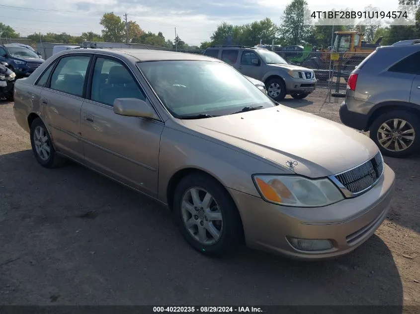 2001 Toyota Avalon Xls VIN: 4T1BF28B91U194574 Lot: 40220235