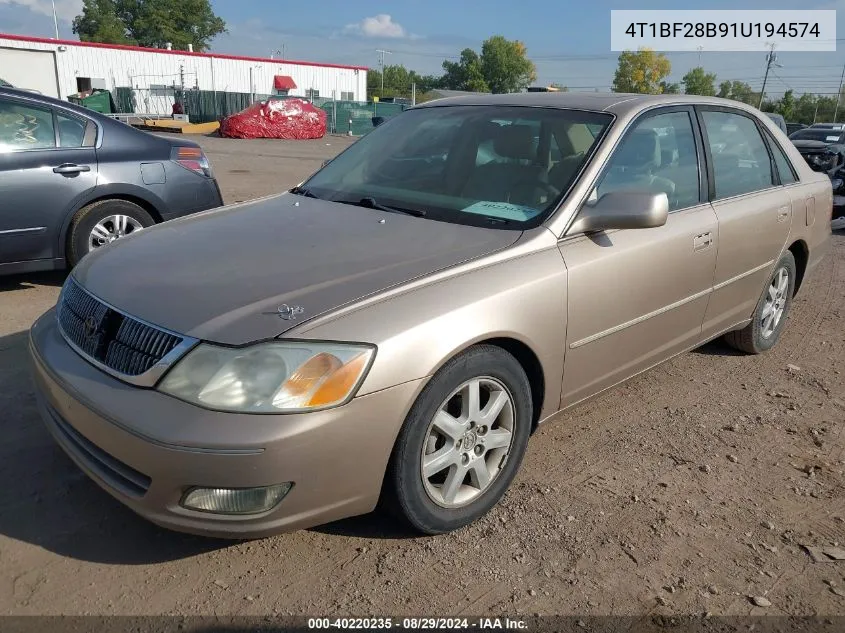 2001 Toyota Avalon Xls VIN: 4T1BF28B91U194574 Lot: 40220235