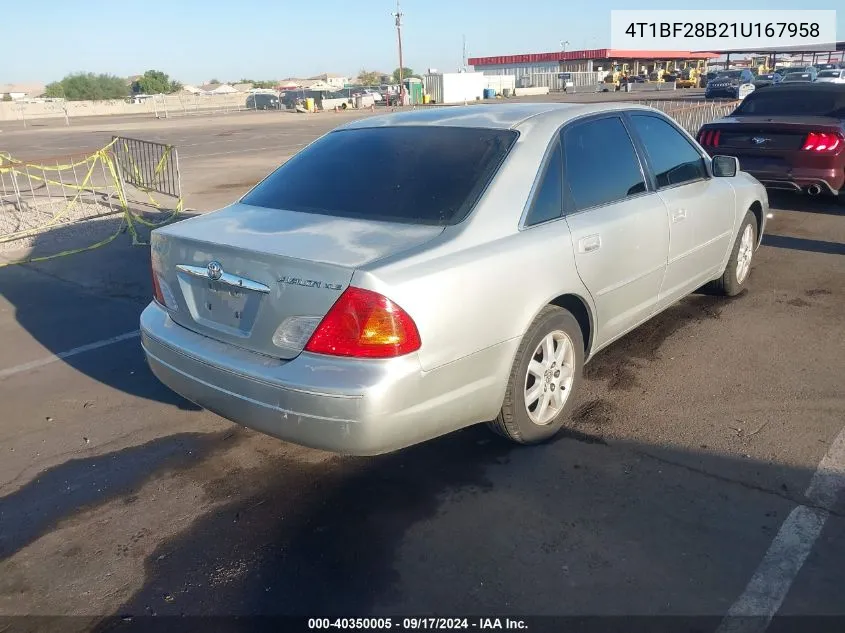 4T1BF28B21U167958 2001 Toyota Avalon Xls