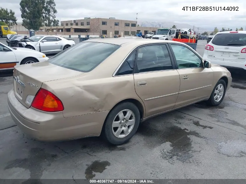 2001 Toyota Avalon Xl VIN: 4T1BF28B51U144092 Lot: 40367747