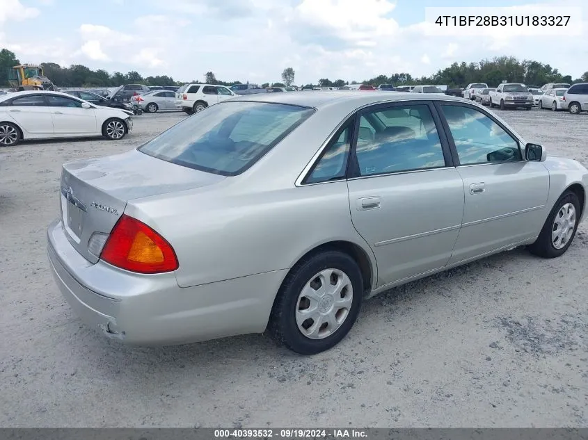 2001 Toyota Avalon Xl VIN: 4T1BF28B31U183327 Lot: 40393532