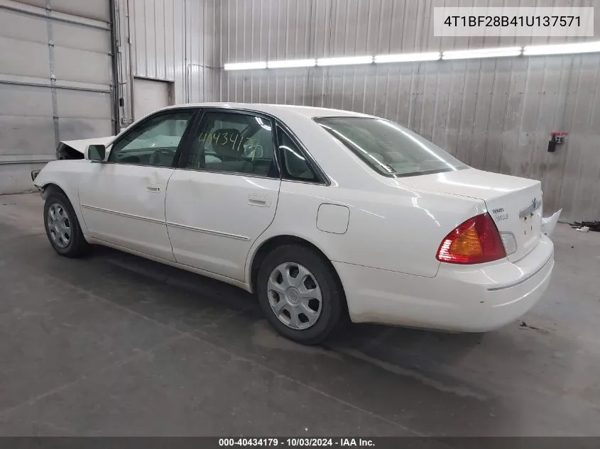 2001 Toyota Avalon Xl VIN: 4T1BF28B41U137571 Lot: 40434179