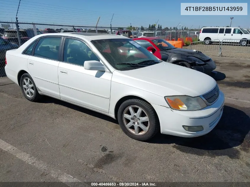 2001 Toyota Avalon Xls VIN: 4T1BF28B51U143959 Lot: 40486653