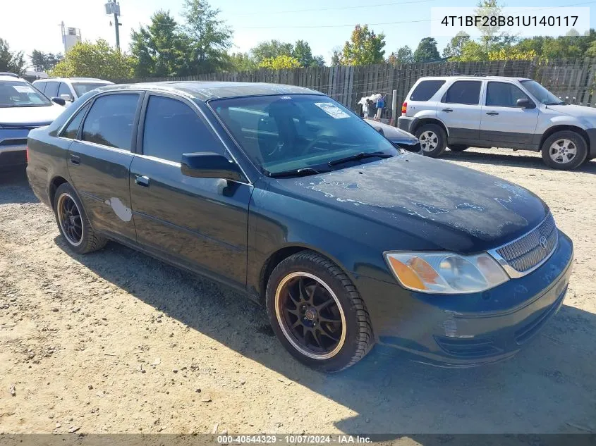 2001 Toyota Avalon Xl VIN: 4T1BF28B81U140117 Lot: 40544329