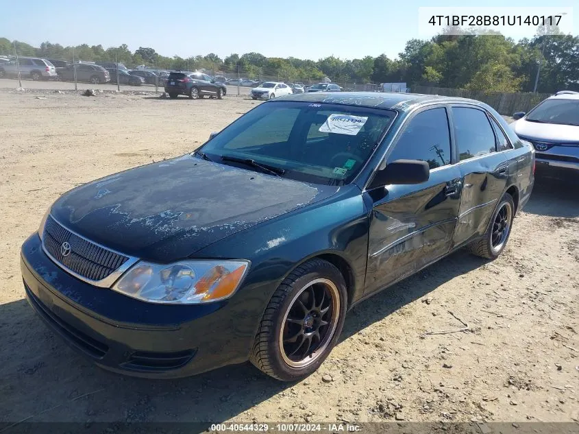 2001 Toyota Avalon Xl VIN: 4T1BF28B81U140117 Lot: 40544329