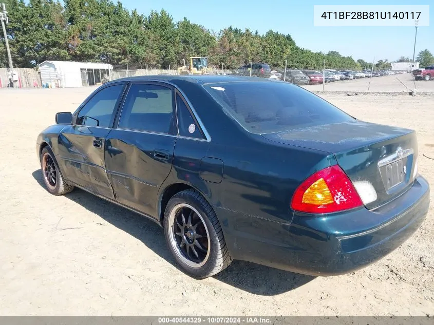 2001 Toyota Avalon Xl VIN: 4T1BF28B81U140117 Lot: 40544329