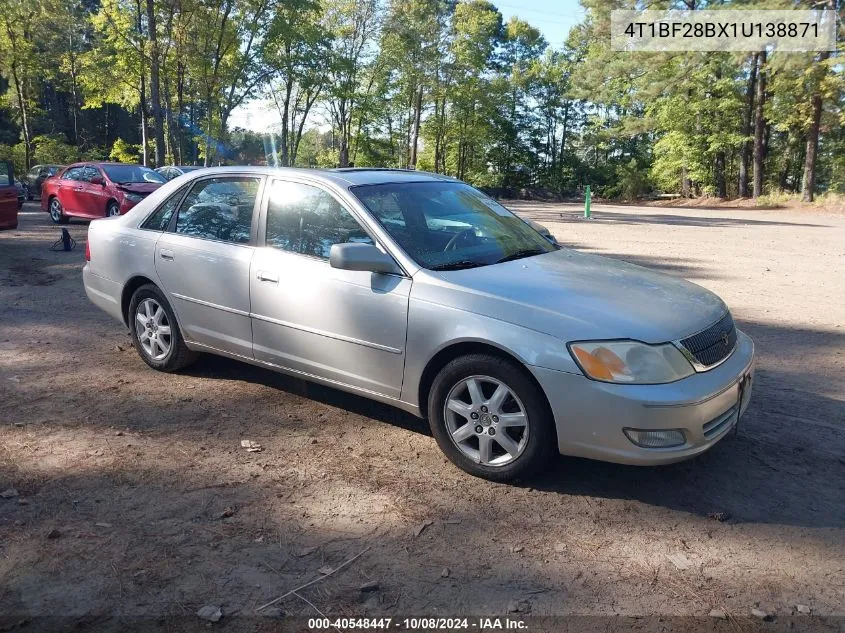 4T1BF28BX1U138871 2001 Toyota Avalon Xl/Xls