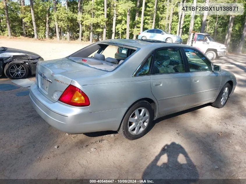 2001 Toyota Avalon Xl/Xls VIN: 4T1BF28BX1U138871 Lot: 40548447