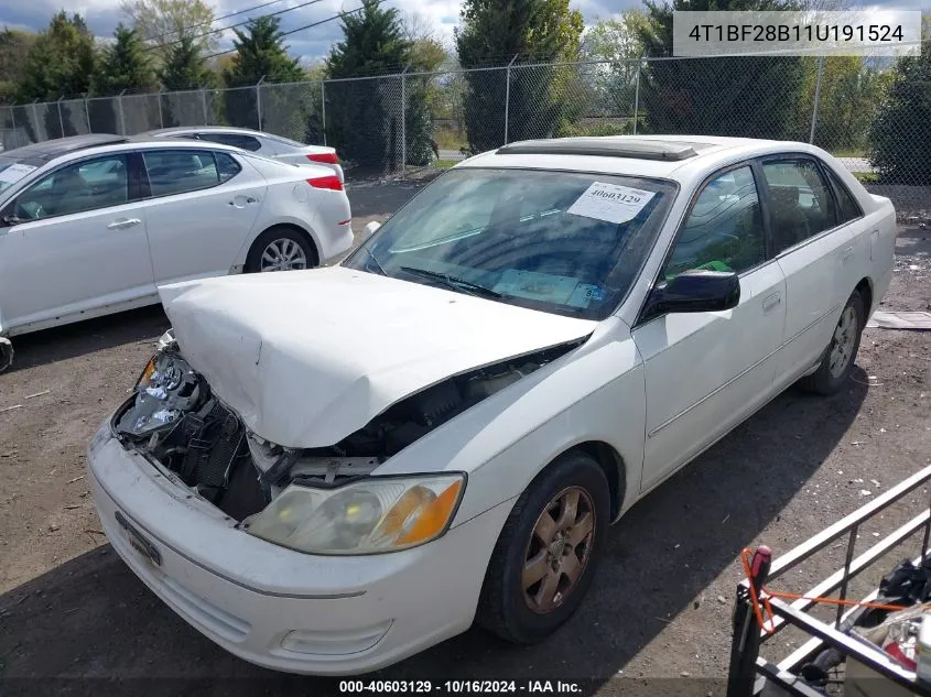 2001 Toyota Avalon Xl VIN: 4T1BF28B11U191524 Lot: 40603129