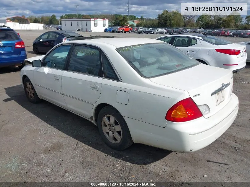 2001 Toyota Avalon Xl VIN: 4T1BF28B11U191524 Lot: 40603129