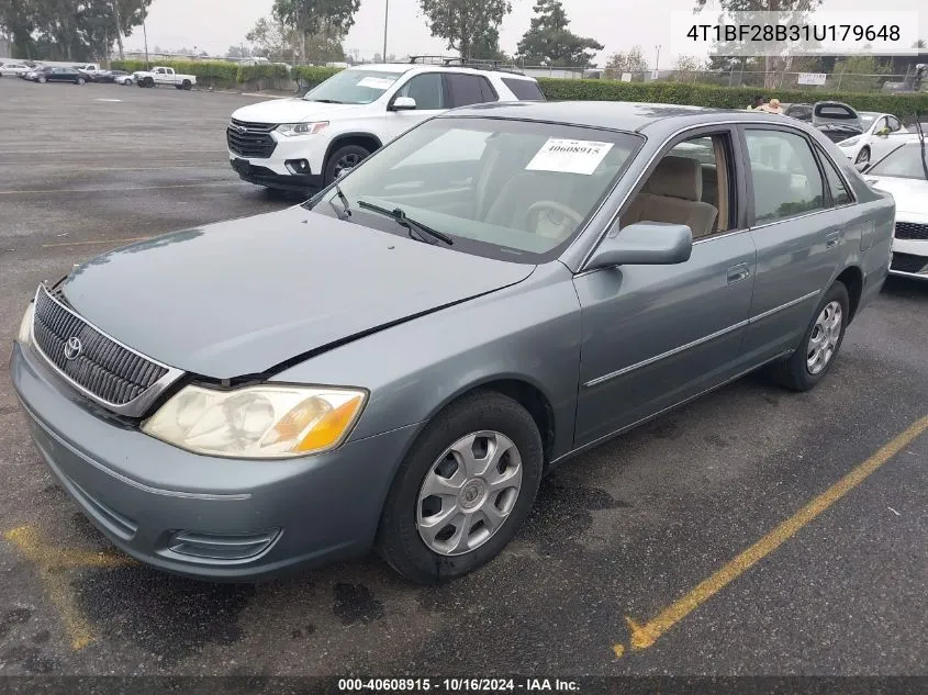 2001 Toyota Avalon Xl VIN: 4T1BF28B31U179648 Lot: 40608915