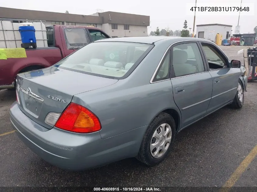 2001 Toyota Avalon Xl VIN: 4T1BF28B31U179648 Lot: 40608915