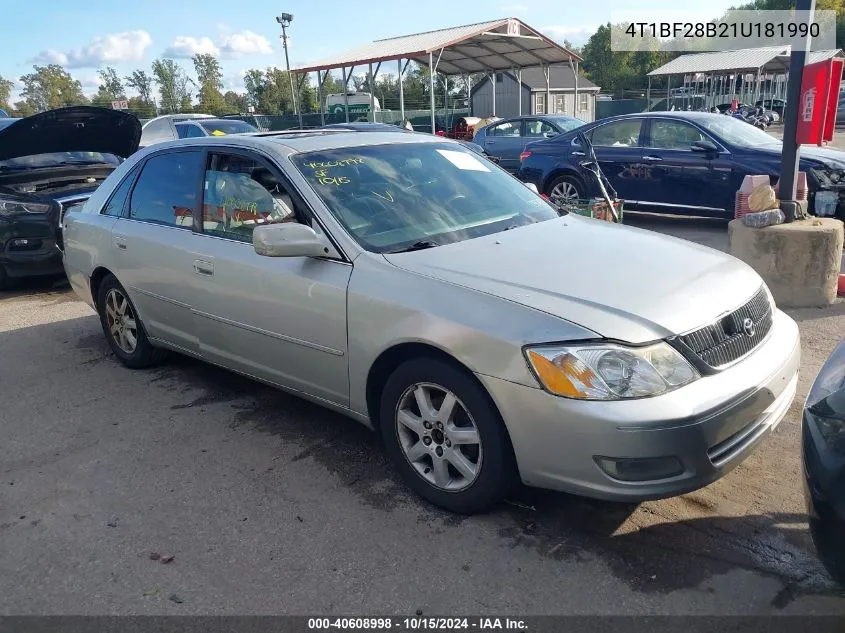 2001 Toyota Avalon Xls VIN: 4T1BF28B21U181990 Lot: 40608998