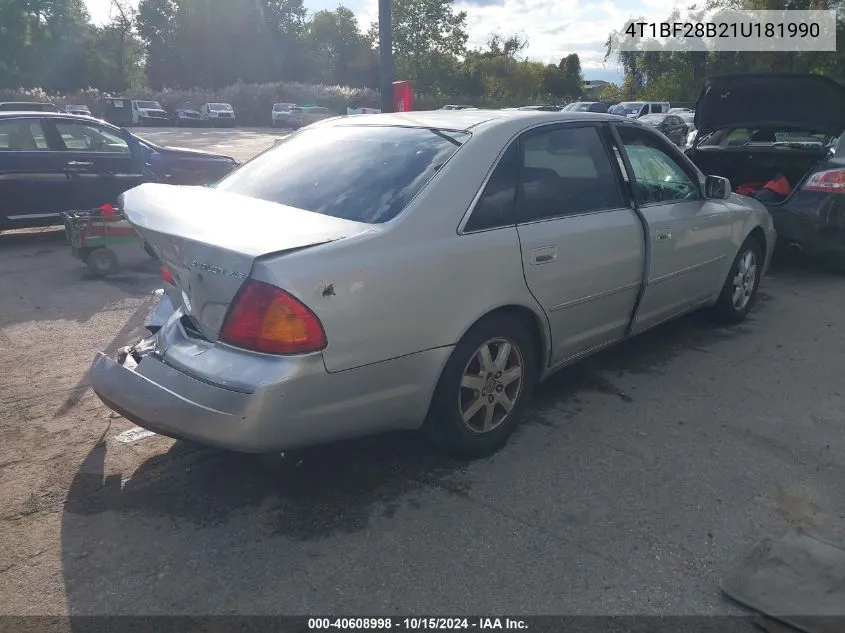 2001 Toyota Avalon Xls VIN: 4T1BF28B21U181990 Lot: 40608998