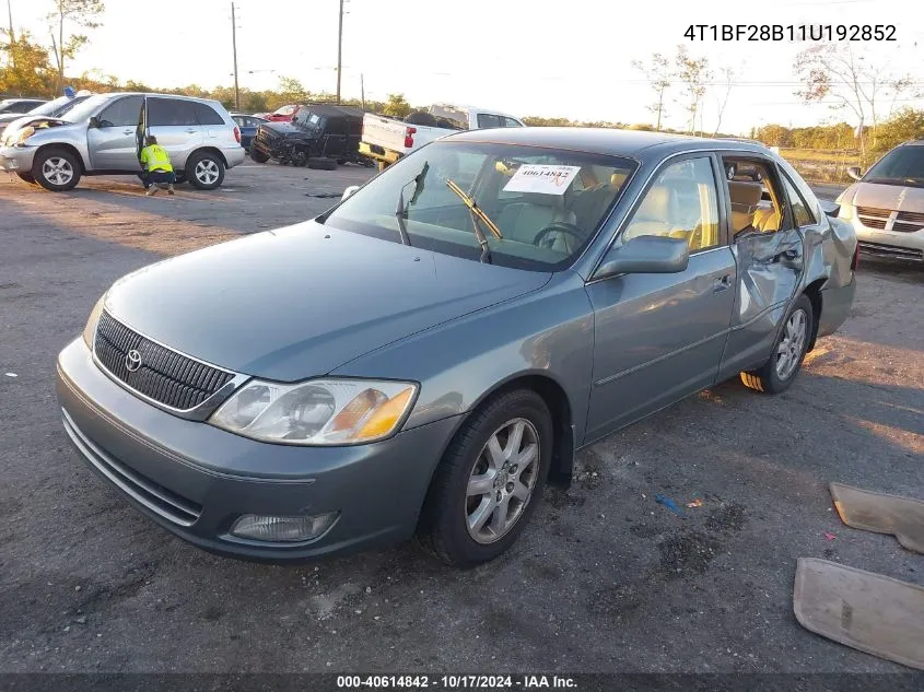 4T1BF28B11U192852 2001 Toyota Avalon Xl/Xls