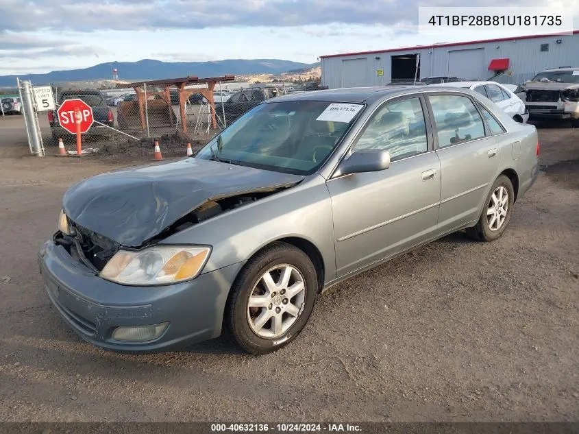 2001 Toyota Avalon Xls VIN: 4T1BF28B81U181735 Lot: 40632136