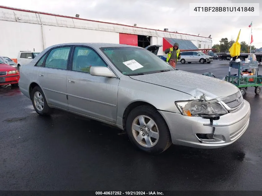 2001 Toyota Avalon Xl VIN: 4T1BF28B81U141848 Lot: 40637252