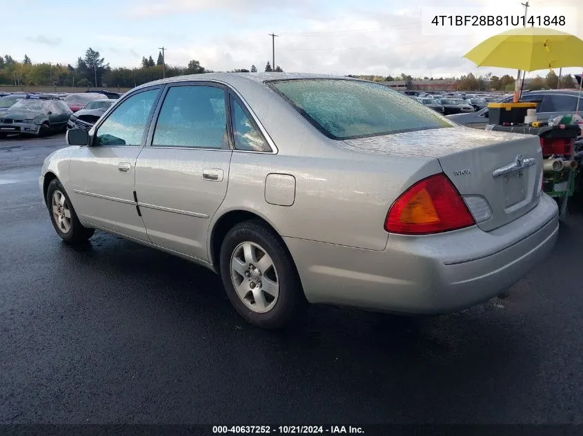 2001 Toyota Avalon Xl VIN: 4T1BF28B81U141848 Lot: 40637252