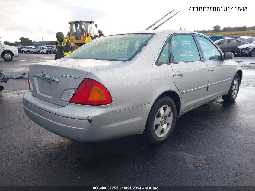 2001 Toyota Avalon Xl VIN: 4T1BF28B81U141848 Lot: 40637252