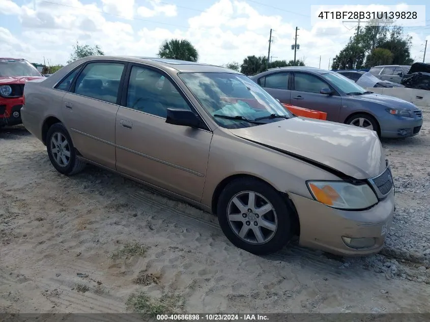 2001 Toyota Avalon Xls VIN: 4T1BF28B31U139828 Lot: 40686898