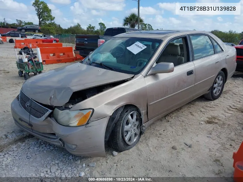 2001 Toyota Avalon Xls VIN: 4T1BF28B31U139828 Lot: 40686898