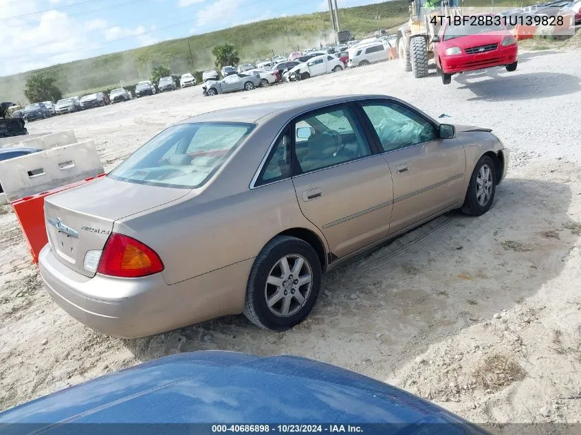 2001 Toyota Avalon Xls VIN: 4T1BF28B31U139828 Lot: 40686898