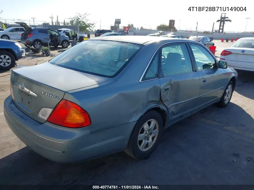 2001 Toyota Avalon Xl VIN: 4T1BF28B71U149004 Lot: 40774761