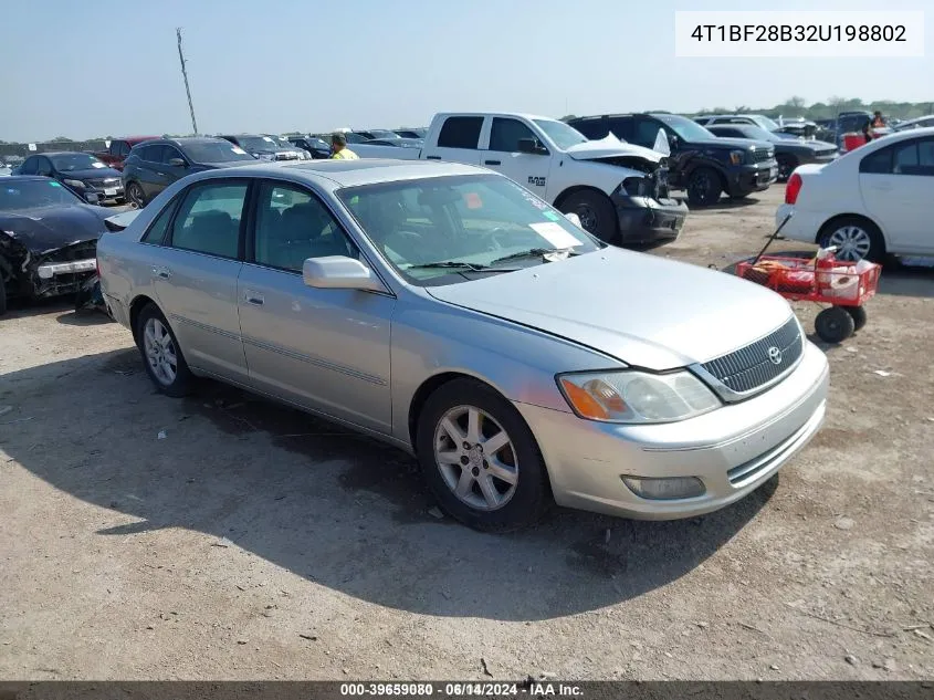 2002 Toyota Avalon Xls VIN: 4T1BF28B32U198802 Lot: 39659080