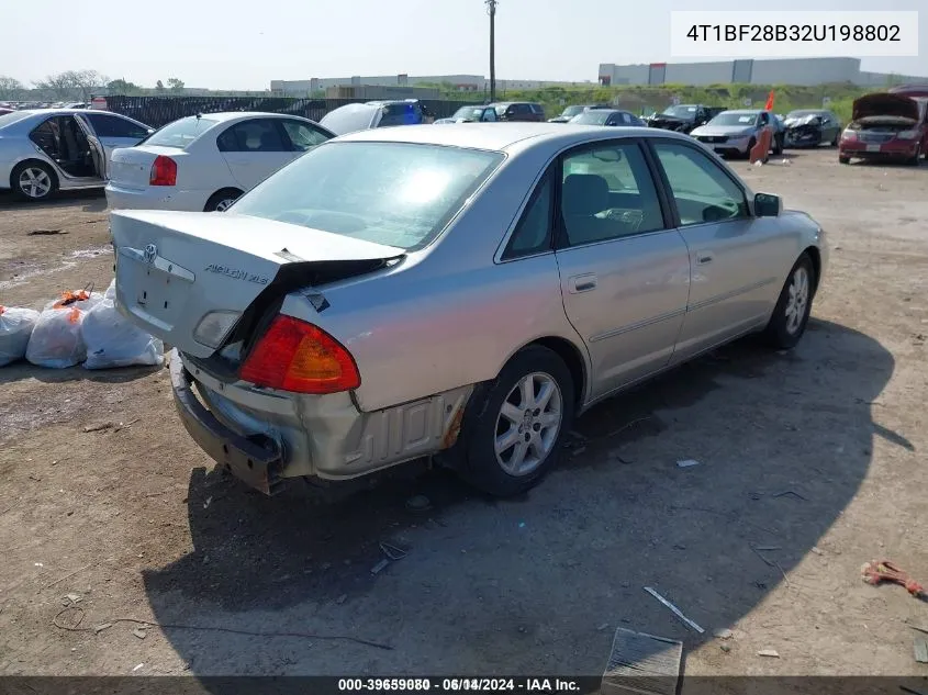 2002 Toyota Avalon Xls VIN: 4T1BF28B32U198802 Lot: 39659080