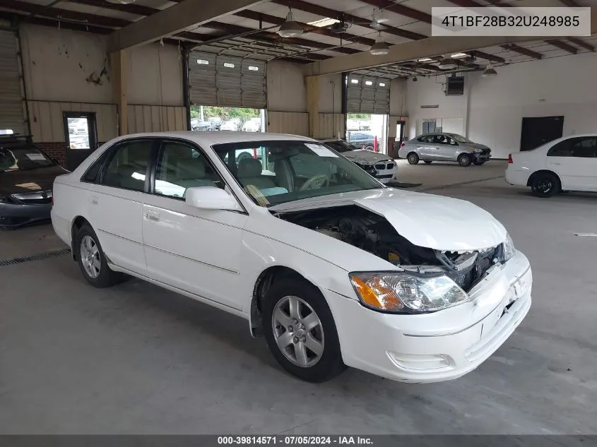 2002 Toyota Avalon Xl VIN: 4T1BF28B32U248985 Lot: 39814571