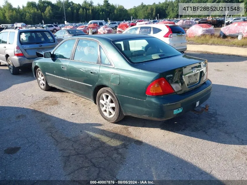 2002 Toyota Avalon Xls VIN: 4T1BF28B52U211548 Lot: 40007876